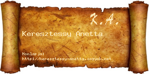 Keresztessy Anetta névjegykártya